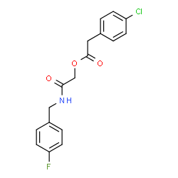 ChemSpider 2D Image | 2-[(4-Fluorobenzyl)amino]-2-oxoethyl (4-chlorophenyl)acetate | C17H15ClFNO3