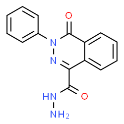 ChemSpider 2D Image | 4-Oxo-3-phenyl-3,4-dihydro-1-phthalazinecarbohydrazide | C15H12N4O2