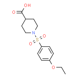 ChemSpider 2D Image | 1-(4-ethoxybenzenesulfonyl)piperidine-4-carboxylic acid | C14H19NO5S