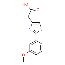 ChemSpider 2D Image | 2-(3-Methoxyphenyl)-4-thiazoleacetic acid | C12H11NO3S
