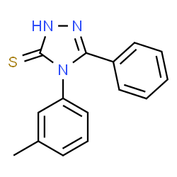 ChemSpider 2D Image | 4-(3-Methylphenyl)-5-phenyl-2,4-dihydro-3H-1,2,4-triazole-3-thione | C15H13N3S