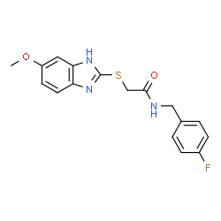 ChemSpider 2D Image | N-(4-Fluorobenzyl)-2-[(6-methoxy-1H-benzimidazol-2-yl)sulfanyl]acetamide | C17H16FN3O2S