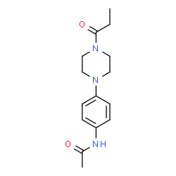 ChemSpider 2D Image | N-[4-(4-Propionyl-1-piperazinyl)phenyl]acetamide | C15H21N3O2