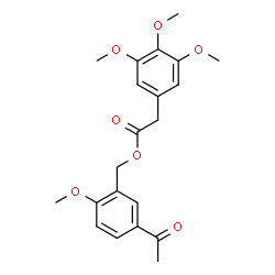 ChemSpider 2D Image | 5-Acetyl-2-methoxybenzyl (3,4,5-trimethoxyphenyl)acetate | C21H24O7