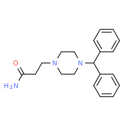 ChemSpider 2D Image | 3-[4-(Diphenylmethyl)-1-piperazinyl]propanamide | C20H25N3O