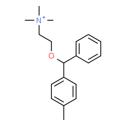 ChemSpider 2D Image | N,N,N-Trimethyl-2-[(4-methylphenyl)(phenyl)methoxy]ethanaminium | C19H26NO