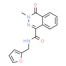 ChemSpider 2D Image | N-(2-Furylmethyl)-3-methyl-4-oxo-3,4-dihydro-1-phthalazinecarboxamide | C15H13N3O3