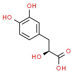ChemSpider 2D Image | (2S)-3-(3,4-Dihydroxyphenyl)-2-hydroxypropanoic acid | C9H10O5