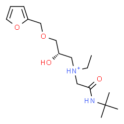 ChemSpider 2D Image | (2S)-N-Ethyl-3-(2-furylmethoxy)-2-hydroxy-N-{2-[(2-methyl-2-propanyl)amino]-2-oxoethyl}-1-propanaminium | C16H29N2O4