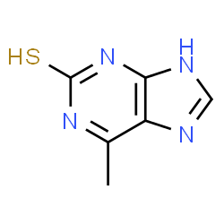 ChemSpider 2D Image | Methylpurinethiol | C6H6N4S