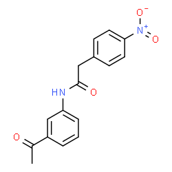 ChemSpider 2D Image | N-(3-Acetylphenyl)-2-(4-nitrophenyl)acetamide | C16H14N2O4