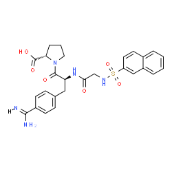 ChemSpider 2D Image | N-(2-Naphthylsulfonyl)glycyl-4-carbamimidoyl-L-phenylalanyl-L-proline | C27H29N5O6S