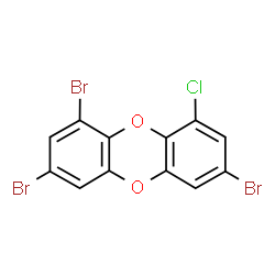 ChemSpider 2D Image | 1,3,7-Tribromo-9-chlorooxanthrene | C12H4Br3ClO2