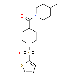 ChemSpider 2D Image | (4-Methyl-1-piperidinyl)[1-(2-thienylsulfonyl)-4-piperidinyl]methanone | C16H24N2O3S2