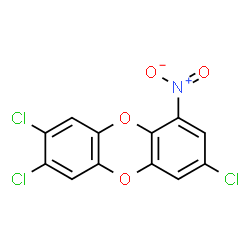 ChemSpider 2D Image | 3,7,8-Trichloro-1-nitrooxanthrene | C12H4Cl3NO4