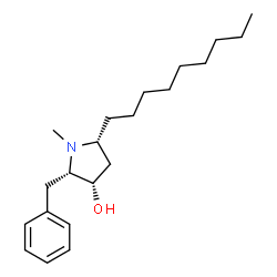 ChemSpider 2D Image | (2S,3S,5R)-2-Benzyl-1-methyl-5-nonyl-3-pyrrolidinol | C21H35NO