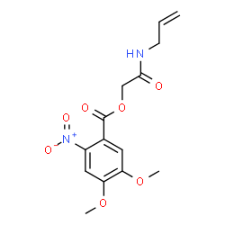 ChemSpider 2D Image | 2-(Allylamino)-2-oxoethyl 4,5-dimethoxy-2-nitrobenzoate | C14H16N2O7