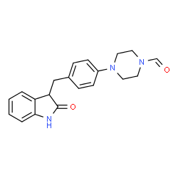 ChemSpider 2D Image | 3-[4-(1-formylpiperazin-4-yl)-benzylidenyl]-2-indolinone | C20H21N3O2