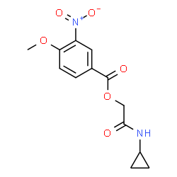 ChemSpider 2D Image | 2-(Cyclopropylamino)-2-oxoethyl 4-methoxy-3-nitrobenzoate | C13H14N2O6