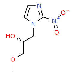 ChemSpider 2D Image | (2R)-1-Methoxy-3-(2-nitro-1H-imidazol-1-yl)-2-propanol | C7H11N3O4