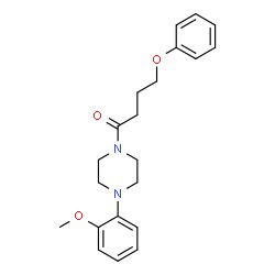 ChemSpider 2D Image | 1-[4-(2-Methoxyphenyl)-1-piperazinyl]-4-phenoxy-1-butanone | C21H26N2O3