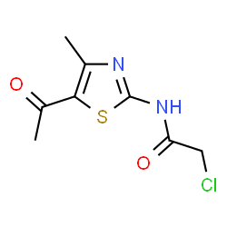 ChemSpider 2D Image | N-(5-Acetyl-4-methyl-1,3-thiazol-2-yl)-2-chloroacetamide | C8H9ClN2O2S