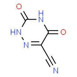 ChemSpider 2D Image | 3,5-Dioxo-2,3,4,5-tetrahydro-1,2,4-triazine-6-carbonitrile | C4H2N4O2