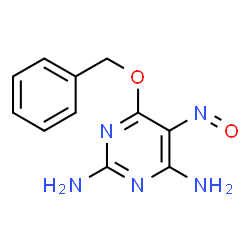 ChemSpider 2D Image | 2,4-diamino-6-benzyloxy-5-nitrosopyrimidine | C11H11N5O2