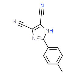 ChemSpider 2D Image | 2-(4-Methylphenyl)-1H-imidazole-4,5-dicarbonitrile | C12H8N4