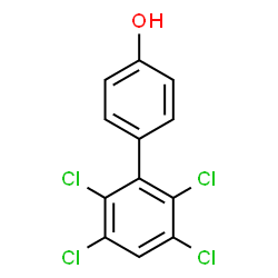 ChemSpider 2D Image | 2',3',5',6'-Tetrachloro-4-biphenylol | C12H6Cl4O