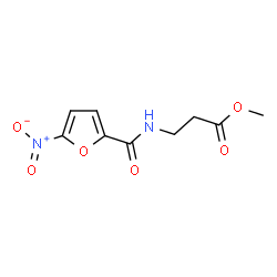 ChemSpider 2D Image | Methyl N-(5-nitro-2-furoyl)-beta-alaninate | C9H10N2O6