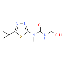 ChemSpider 2D Image | 1-[5-(tert-Butyl)-1,3,4-thiadiazol-2-yl]-3-(hydroxymethyl)-1-methylurea | C9H16N4O2S