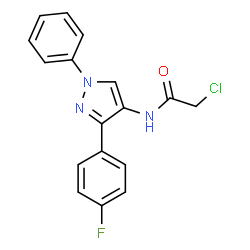 ChemSpider 2D Image | 2-Chloro-N-[3-(4-fluorophenyl)-1-phenyl-1H-pyrazol-4-yl]acetamide | C17H13ClFN3O