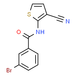 ChemSpider 2D Image | 3-Bromo-N-(3-cyano-2-thienyl)benzamide | C12H7BrN2OS