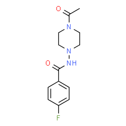 ChemSpider 2D Image | N-(4-Acetyl-1-piperazinyl)-4-fluorobenzamide | C13H16FN3O2