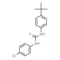 ChemSpider 2D Image | 1-(4-Chlorophenyl)-3-[4-(2-methyl-2-propanyl)phenyl]thiourea | C17H19ClN2S