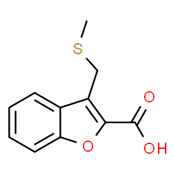 ChemSpider 2D Image | 3-[(methylthio)methyl]-1-benzofuran-2-carboxylic acid | C11H10O3S