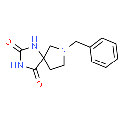 ChemSpider 2D Image | 7-Benzyl-1,3,7-triazaspiro[4.4]nonane-2,4-dione | C13H15N3O2