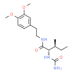 ChemSpider 2D Image | N~2~-Carbamoyl-N-[2-(3,4-dimethoxyphenyl)ethyl]-L-isoleucinamide | C17H27N3O4