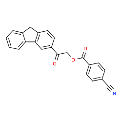 ChemSpider 2D Image | 2-(9H-Fluoren-3-yl)-2-oxoethyl 4-cyanobenzoate | C23H15NO3