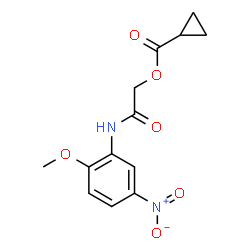 ChemSpider 2D Image | 2-[(2-Methoxy-5-nitrophenyl)amino]-2-oxoethyl cyclopropanecarboxylate | C13H14N2O6