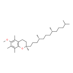 ChemSpider 2D Image | (2R)-6-Methoxy-2,5,7,8-tetramethyl-2-[(4R,8R)-4,8,12-trimethyltridecyl]chromane | C30H52O2