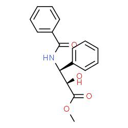 ChemSpider 2D Image | Methyl (2R,3S)-N-Benzoyl-3-Phenylisoserine | C17H17NO4