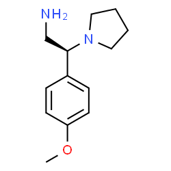 ChemSpider 2D Image | (2S)-2-(4-Methoxyphenyl)-2-(1-pyrrolidinyl)ethanamine | C13H20N2O