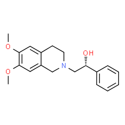 ChemSpider 2D Image | (1R)-2-(6,7-Dimethoxy-3,4-dihydro-2(1H)-isoquinolinyl)-1-phenylethanol | C19H23NO3