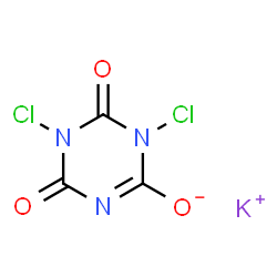 ChemSpider 2D Image | Troclosene potassium | C3Cl2KN3O3