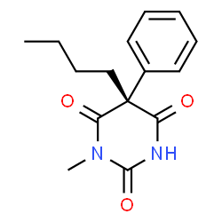ChemSpider 2D Image | (5R)-5-Butyl-1-methyl-5-phenyl-2,4,6(1H,3H,5H)-pyrimidinetrione | C15H18N2O3