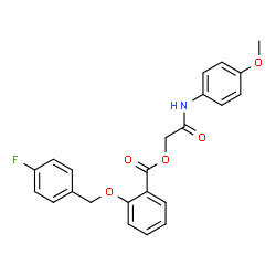ChemSpider 2D Image | 2-[(4-Methoxyphenyl)amino]-2-oxoethyl 2-[(4-fluorobenzyl)oxy]benzoate | C23H20FNO5