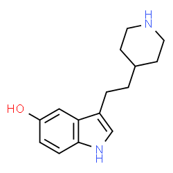 ChemSpider 2D Image | 3-(2-(4-Piperidinyl)ethyl)-1H-indol-5-ol | C15H20N2O