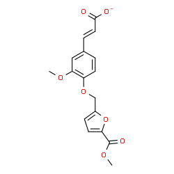 ChemSpider 2D Image | (2E)-3-(3-Methoxy-4-{[5-(methoxycarbonyl)-2-furyl]methoxy}phenyl)acrylate | C17H15O7